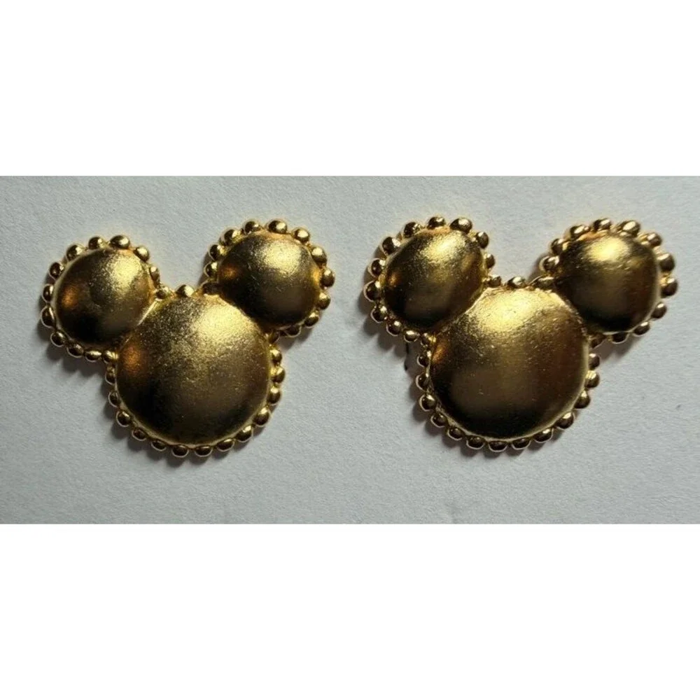 Vintage Disney Mickey Mouse Head Earrings - Pierced - Classic Retro Collectible